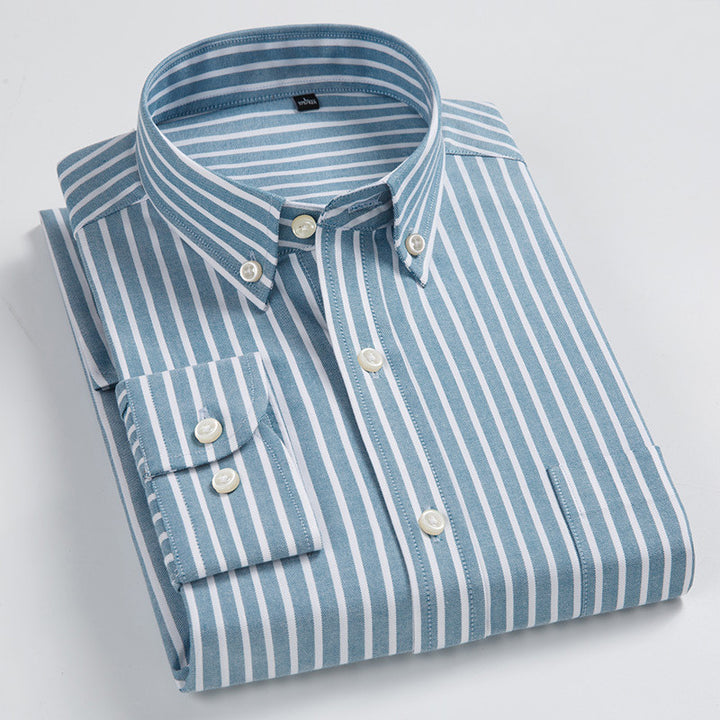 Oxford Shirt Men's Long-Sleeved Shirt - Image 7