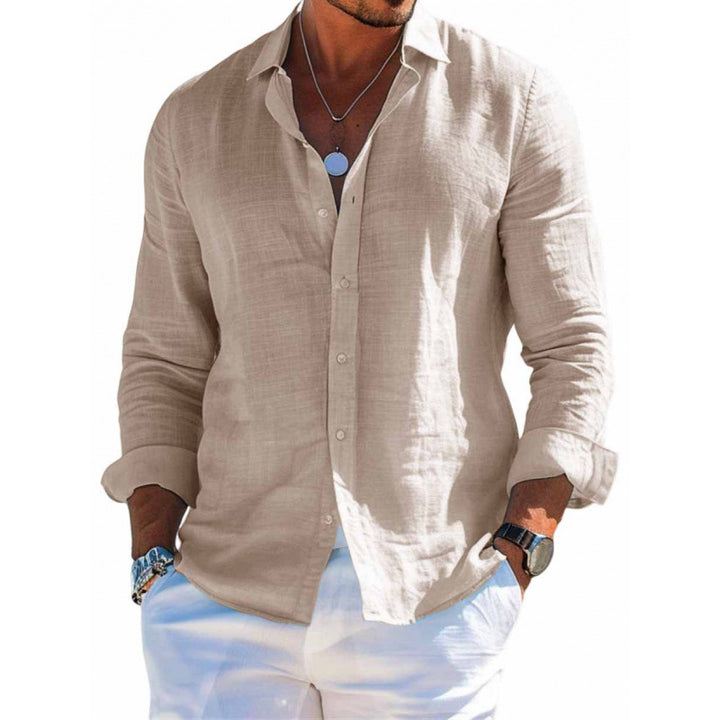 Men's Long Sleeve Casual Shit - Image 11