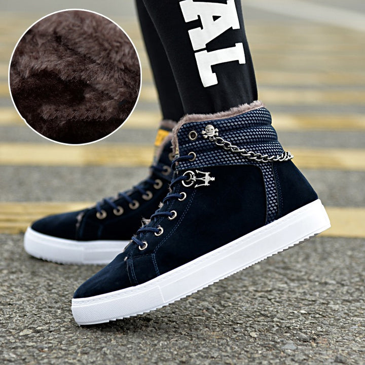 Casual Fashion Sneakers Men's Fleece-lined Sneakers - Image 3