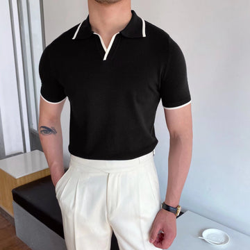 Casual Polo Collar Polo Shirt For Men - Image 3