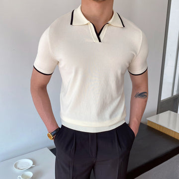 Casual Polo Collar Polo Shirt For Men - Image 2